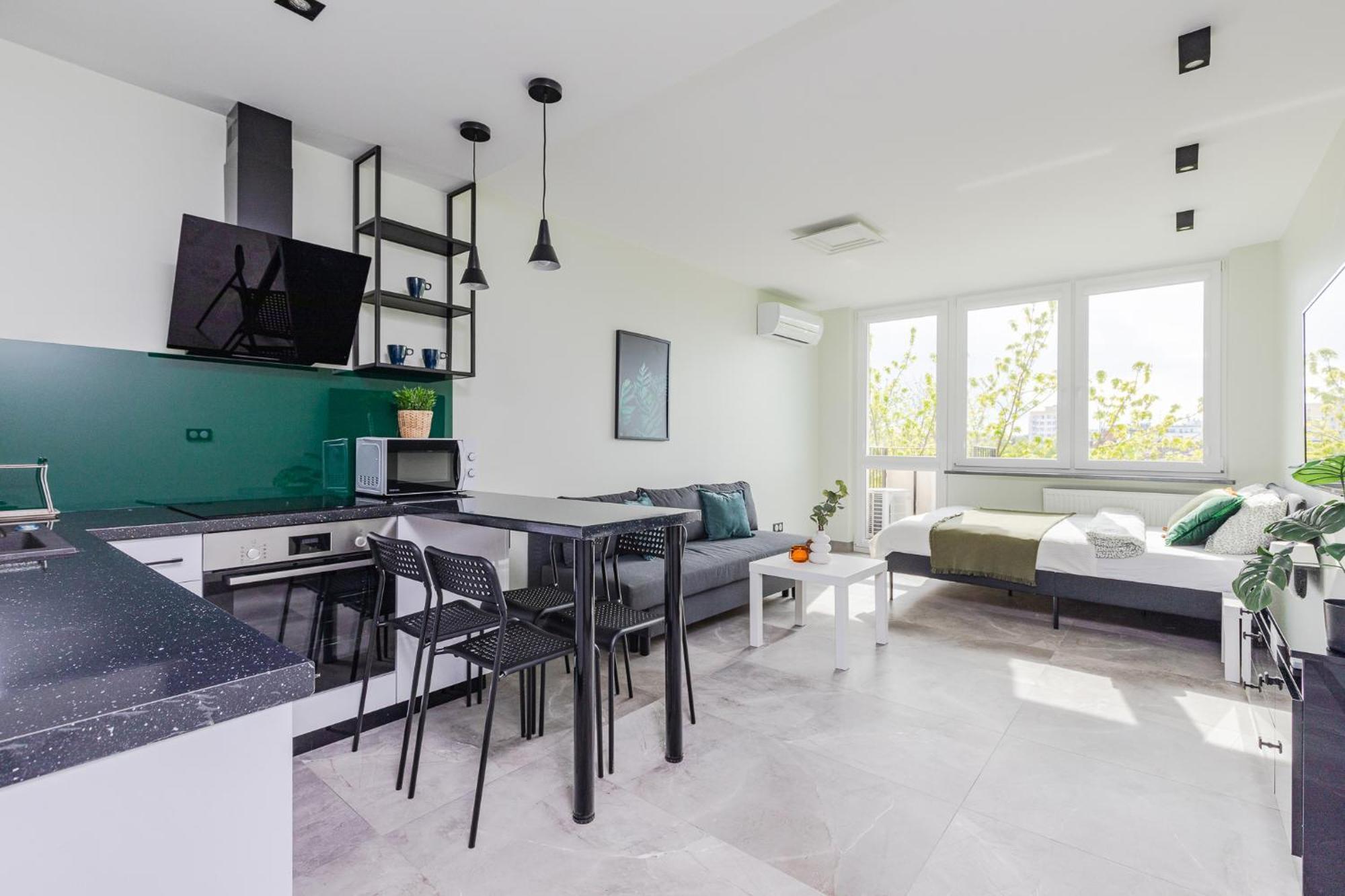 Superapart Saska 48A, Sleek 6Th-Floor Studio With Balcony & Elevator Access Warsaw Ngoại thất bức ảnh